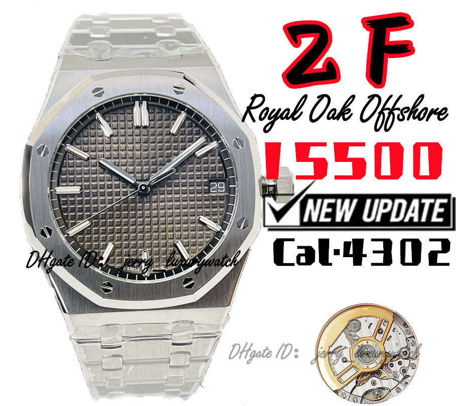 

ZF Luxury Men's Watch 15500 V3 Perfect Version 41x10.4mm! "Cookie Texture" three-dimensional full, instant jump calendar, fine ground steel belt gary, Only box.no watch