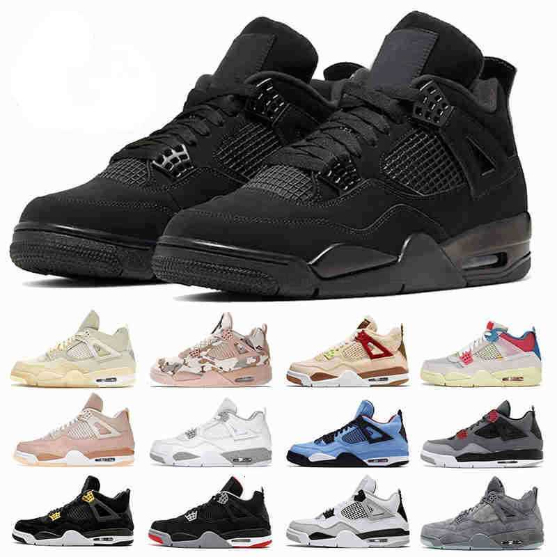 

Classic Jumpman 4s Black Cat 4 Basketball Shoes Sail University Blue Sports Sneakers Mens White Oreo New Bred Infrared Womens Red Thunder, 36-47 desert moss