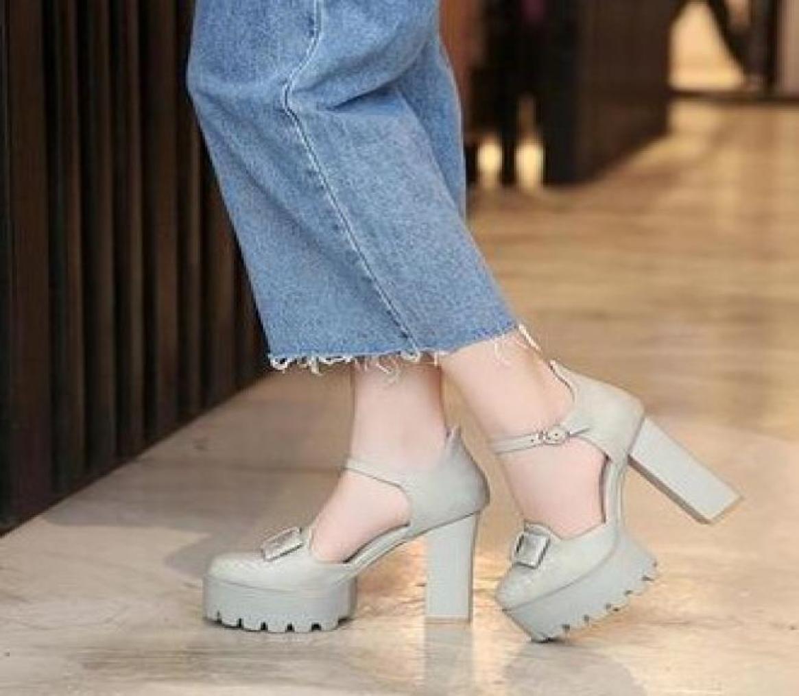 

New Arrival Specials Sweet Girl Good Quality Sexy Fine Noble Nightclub Stiletto Buckle Bowknot Platform Party Heel Shoes8024925, Grey