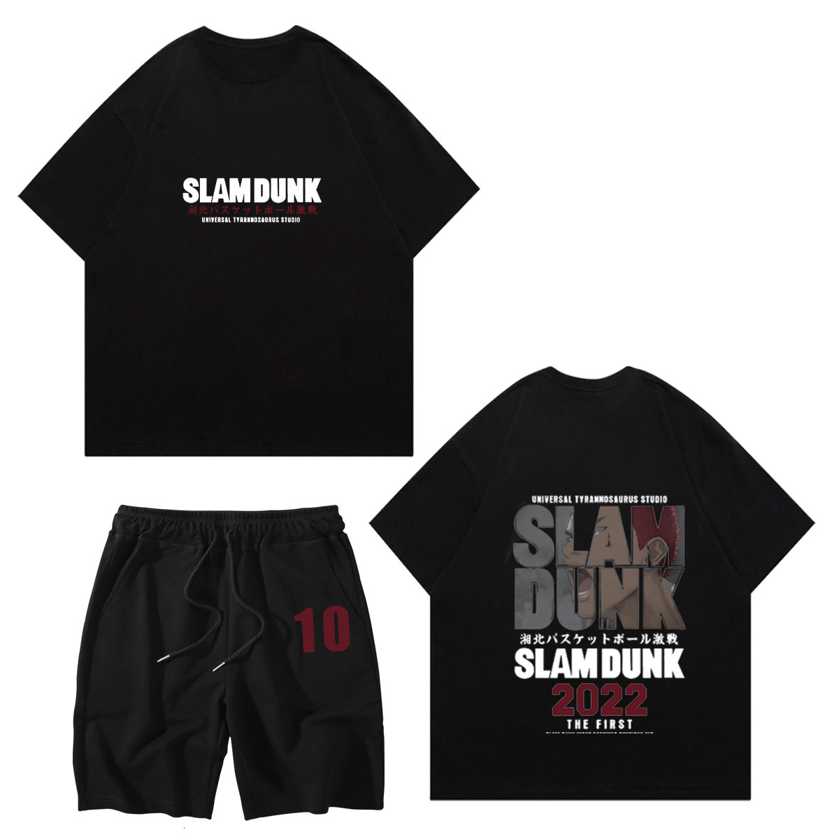 

Mens Tracksuits Cotton Slam Dunk TShirts Shorts Sets Japan Anime Streetwears Short Suits Tracksuit Mens Tees Korean Sportwears Harajuku Outfits 230419