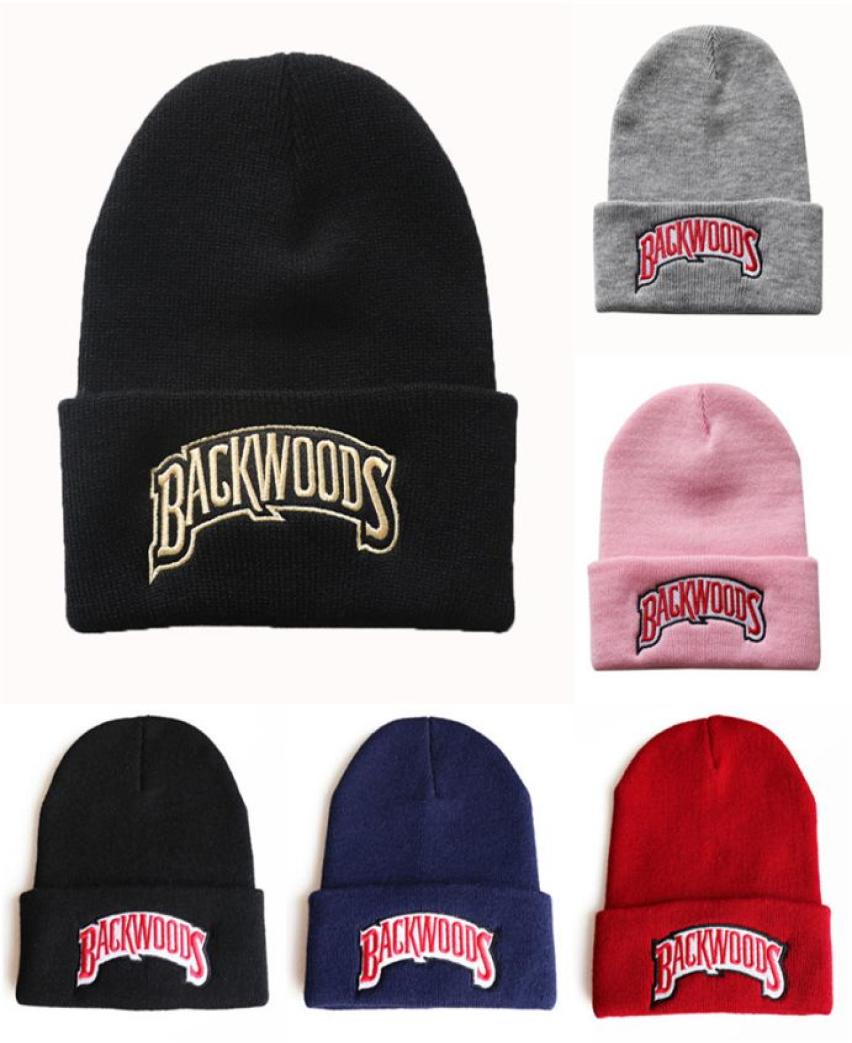 

New Knitted Hat Beanies Backwoods Lettering Cap Women Winter Hats for Men Warm Hat Fashion Solid Hiphop Beanie Hat Unisex CapsDro6265235