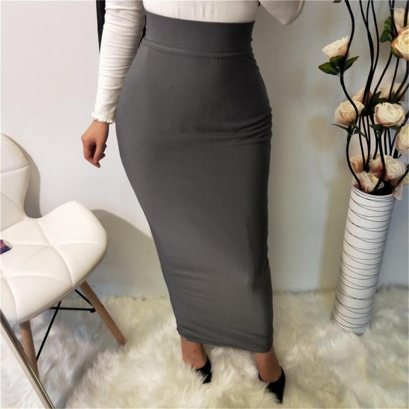 

Ethnic Clothing Muslim Wrap Solid Modal Long Skirts For Women Middle East Islam Lady All-Match High Waist Pencil Moslem Faldas Mujer Moda