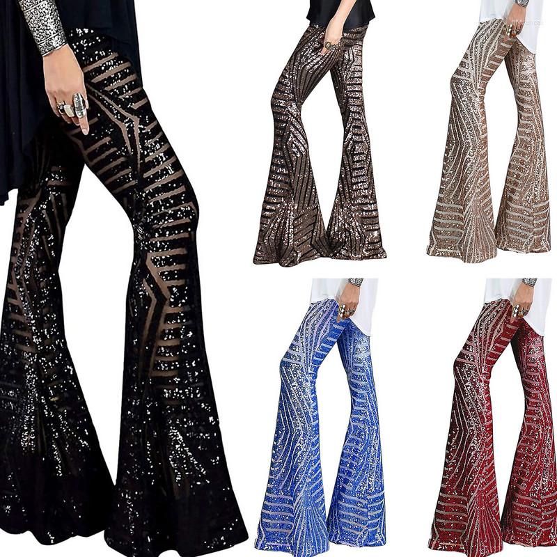 

Women's Pants Women Loose Wide-leg Adults Casual High-waisted Sequin Trousers Fashion Women's Spring Autumn 2023