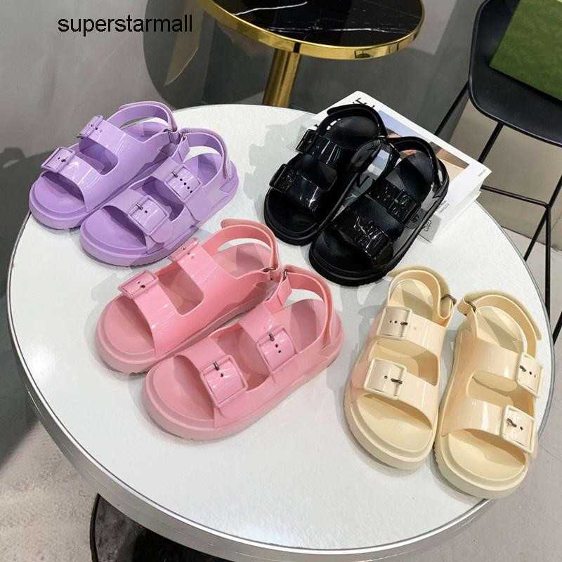 

Rubber ggity Classic Luxury Womens Sandals Slide Designer Slippers Candy Color Sandal Flat High Heel Jelly Shoes Flip Flops Travel Outdoor Beach Heatshoes, Black