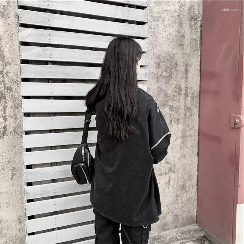 

Women's Hoodies 2023 No Hat Harajuku BF Style Black Hip-hop Chic Teens Sweatshirts Autumn Trendy All-match Daily Simple Womens Street, White