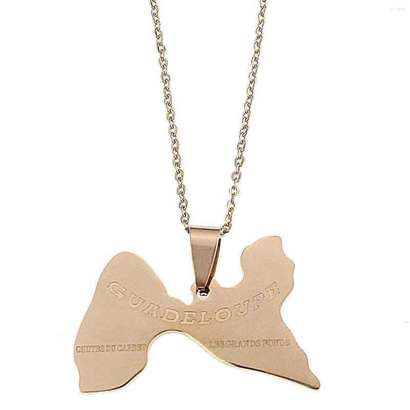 

Pendant Necklaces Guadeloupe Map Pendants Necklace For Women Girls Jewelry France