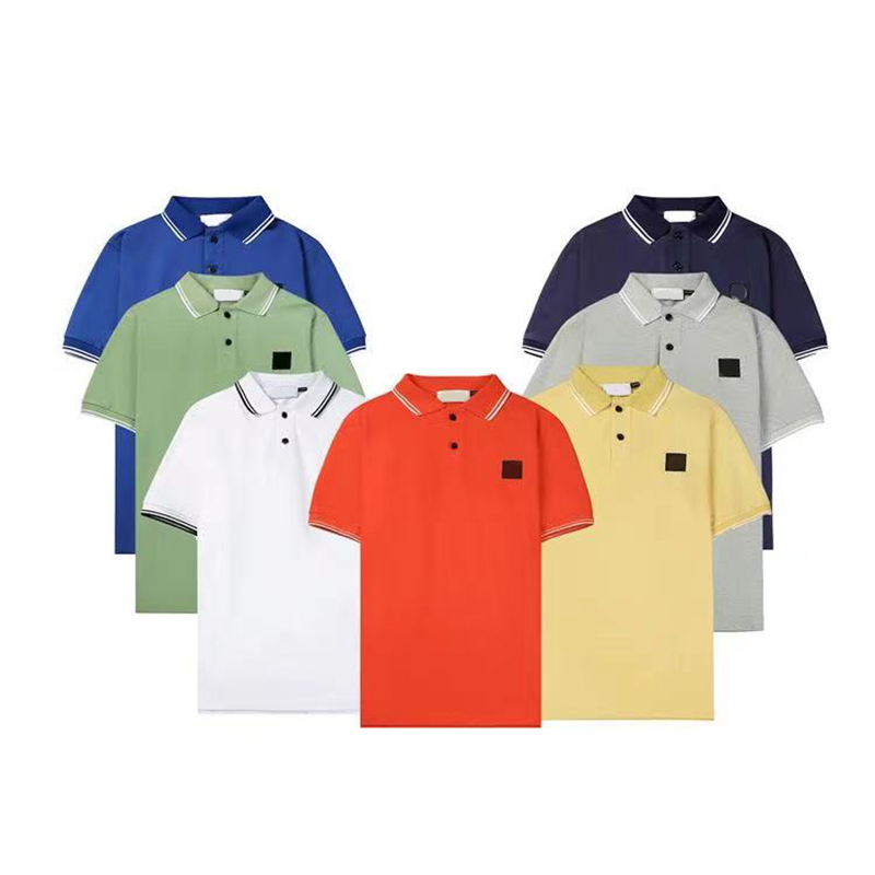 

Men's Polos Brand Designers Shirt High Quality 2sc18 Stone Polo Shirts Cotton Material Island Polos, Yellow