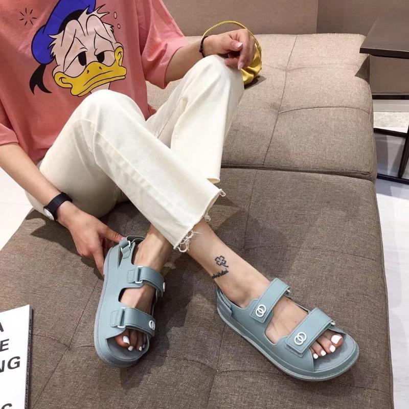 

Sandals Comemore Hook&Loop Slingback Platform Dad Shoes Women Summer Buckle Strap Soft Chunky Heel Sports Shoes Woman Flat, Sky blue