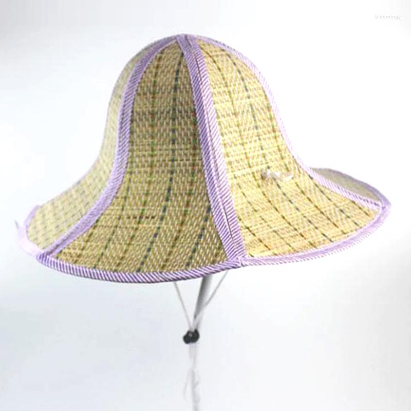 

Wide Brim Hats 2023 Summer Sun Straw Beach For Women Men Folding Hat, Purple