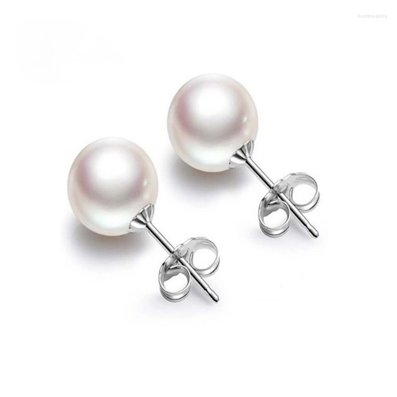 

Stud Earrings Silver Color Shell Pearl Wholesale Jewelry For Women