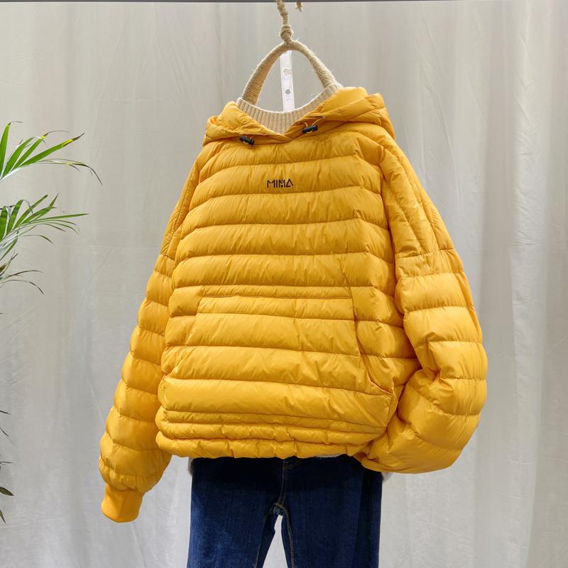 

Parkas New Women Fashion Down Jacket White Duck Hoodies 2021 Autumn And Winter Warm Coats Female Clothing, Beige