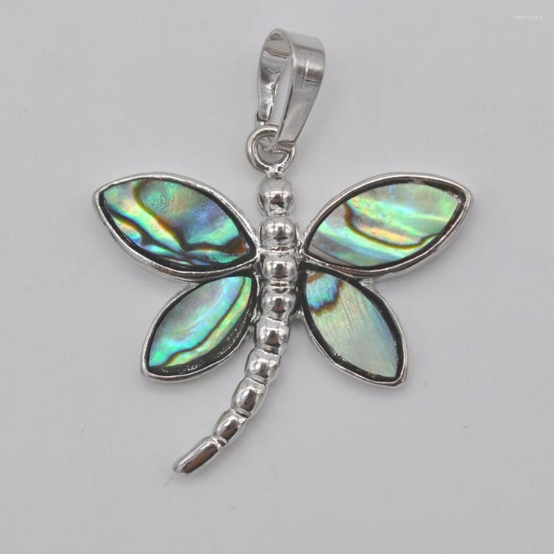 

Pendant Necklaces Natural Zealand Abalone Shell Jewelry For Gift Dragonfly Bead S157