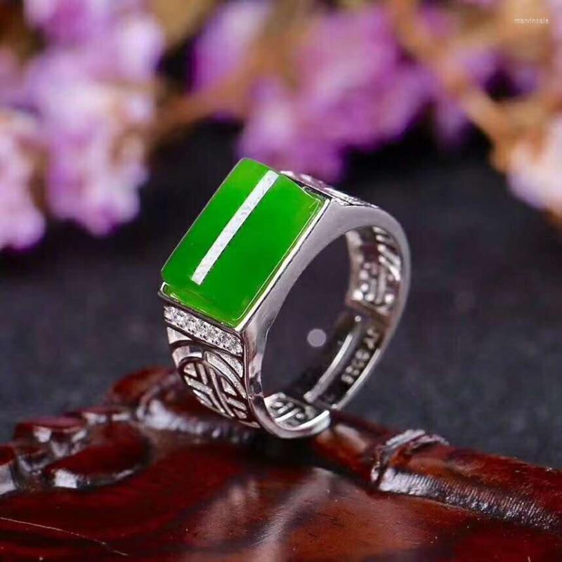 

Cluster Rings Tian Biyu Silver Inlay Ring Women's J7#