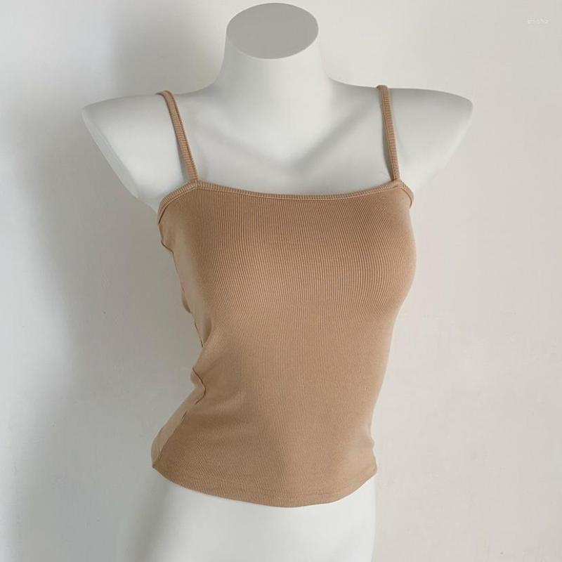 

Women's Tanks Pure Desire Knitted Tank Top Slim Short Bean-sand Thin Suspender Solid Color Outer Wear Inner Bottom Coat Folded, Black