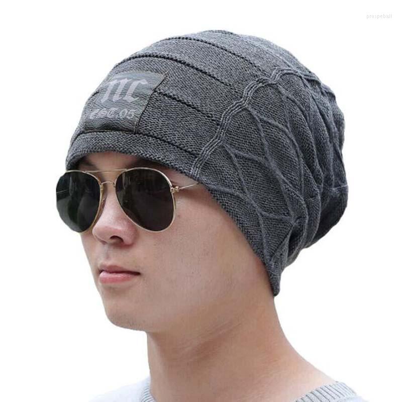 

Berets Pcs 2023 Winter Warm Labeling NC Knitted Cap Fashion Man Wool Cloth With Soft Nap Hats 5 Colors Pros22, Navy blue