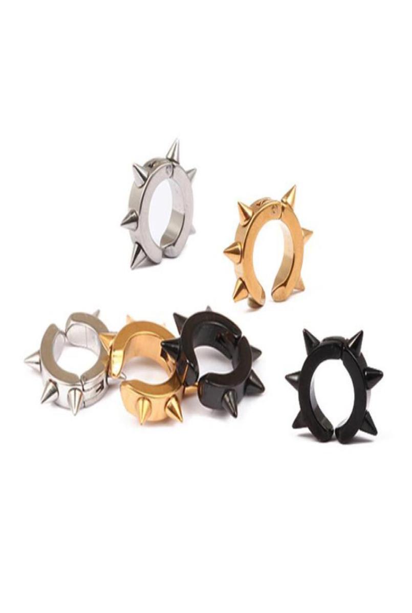 

Stainless Steel Ear Clip NonPiercing Ear Clips Colorful Punk Rock Style Earrings for Men and Women1407316