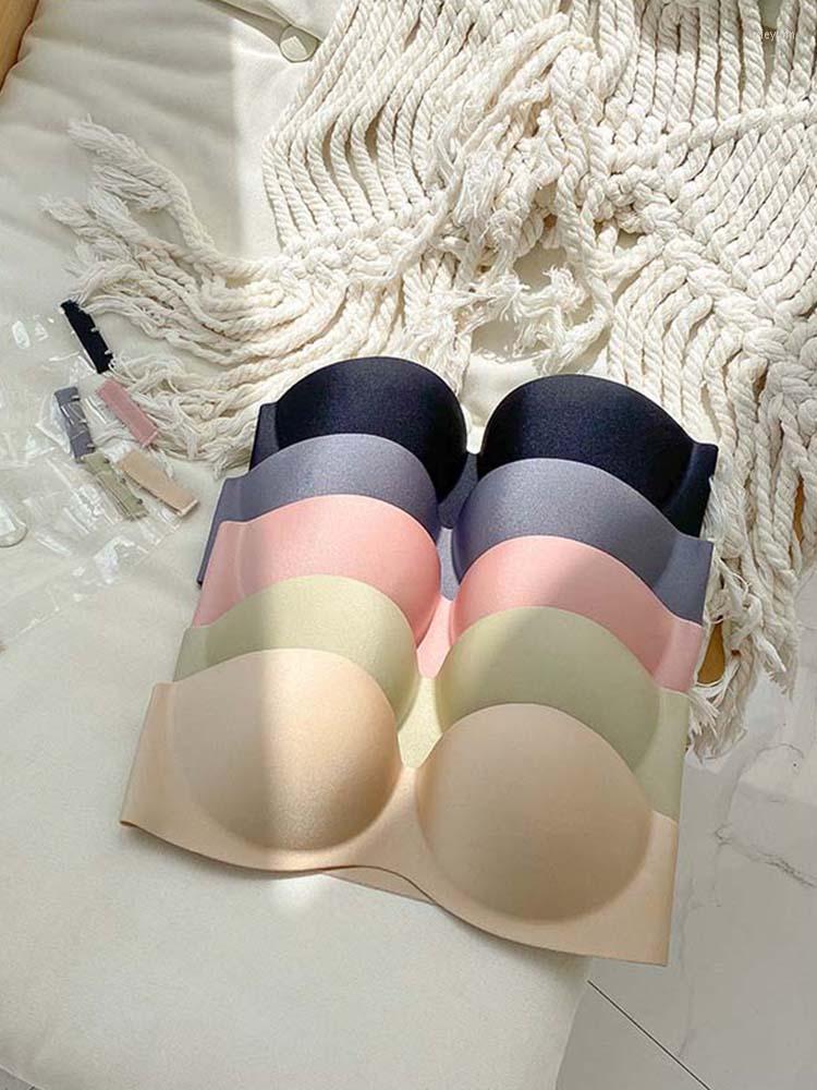 

Bras Invisible Sexy Bralette Strapless Push Up Bra Soft And Comfortable Wireless Lingerie Seamless Underwear Cup, Black