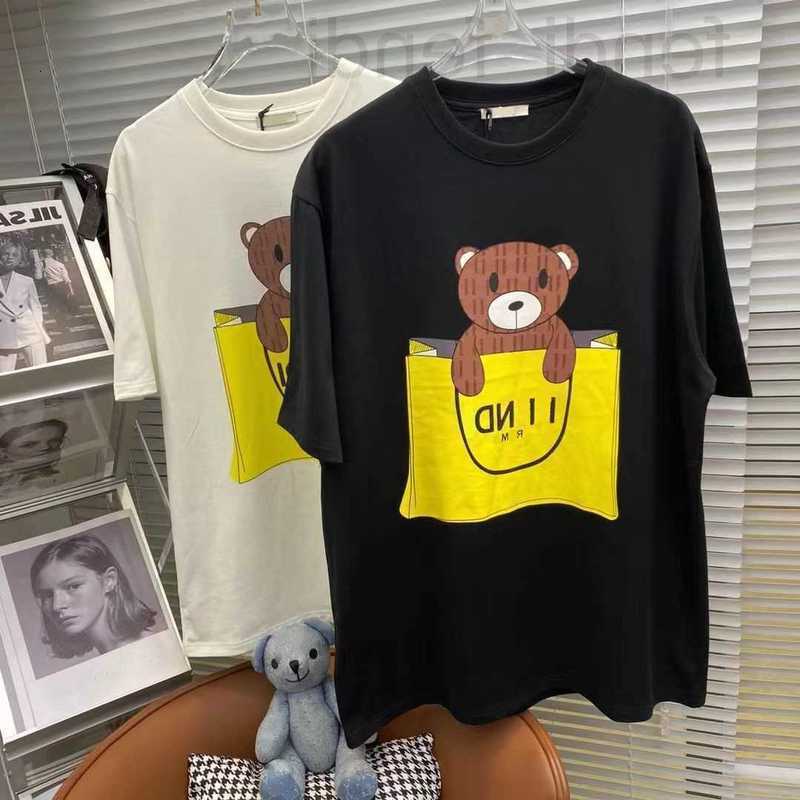 

Men' T-Shirts luxuriousDesigner New Bear Alphabet Print Fashion Cotton Letter Pocket Bears & Women' Tees B6IQ, Black