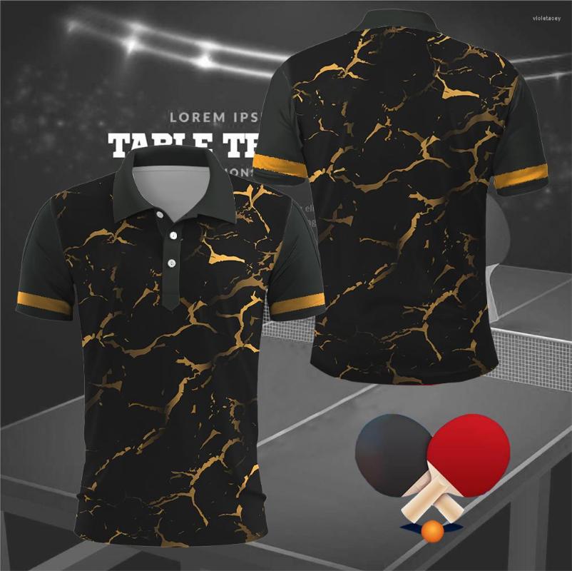 

Men's Polos Quick-Drying Table Tennis Clothes Men's Shirt T-shirt 3D Printed Badminton Uuniform Suit Lapel Polo 2023, Htr1gc232214s
