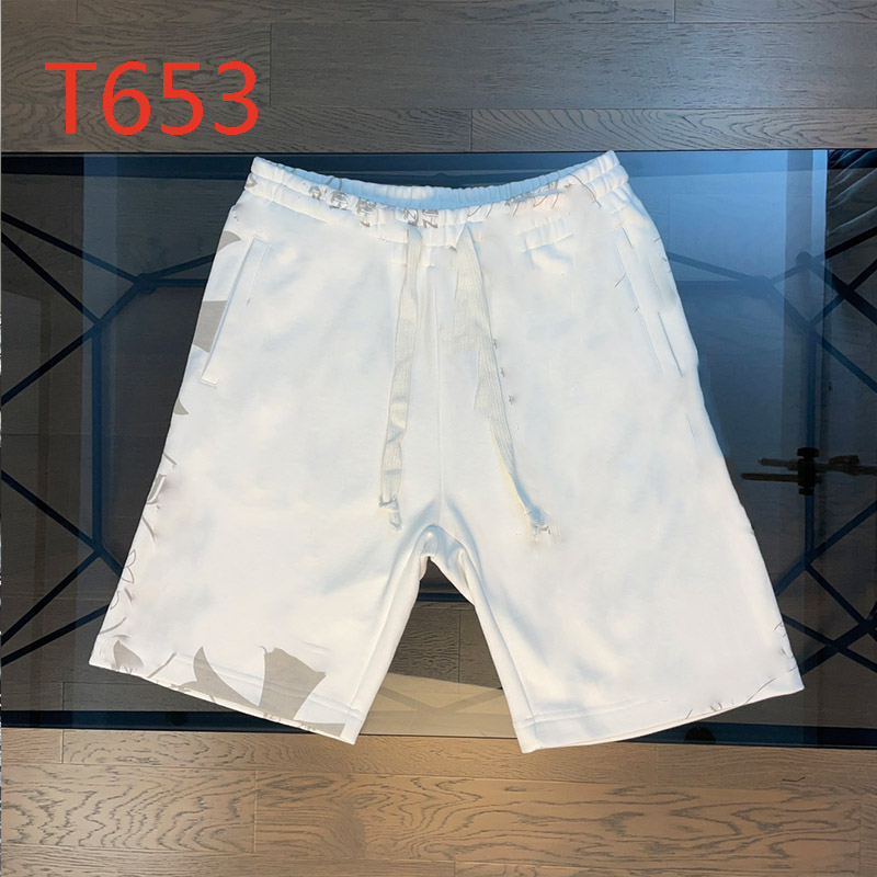 

T653 Full printed letter logo shorts, beach pants, capris, couple style, cross flower, personalized fashion, classic letters, punk hip-hop style