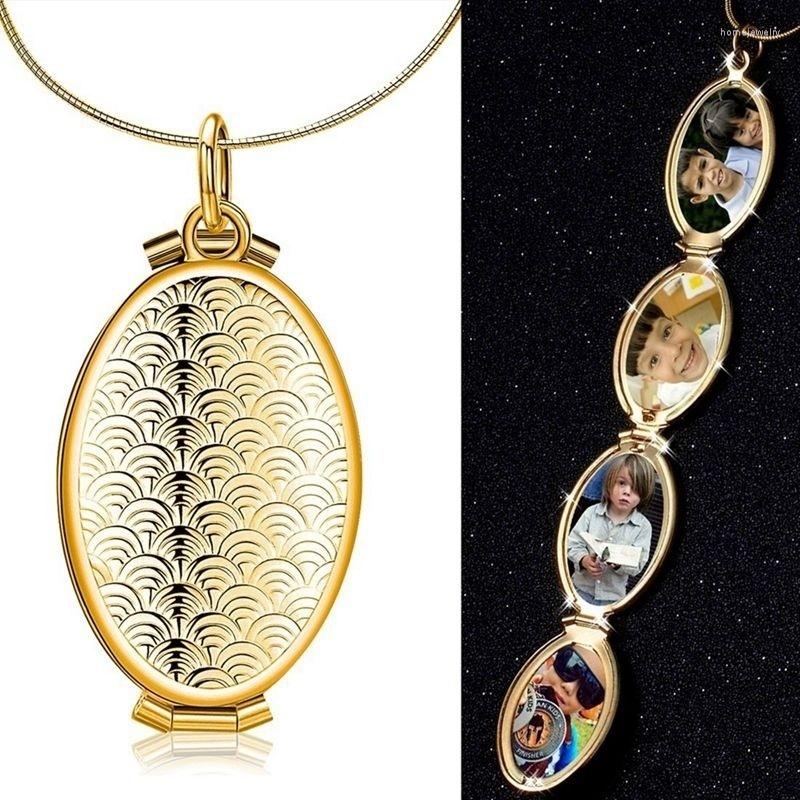 

Pendant Necklaces Fashion Originality Fish Scale Pattern Open Oval Necklace Men Women Convenient And Quick Carry-On Storage Box Chain