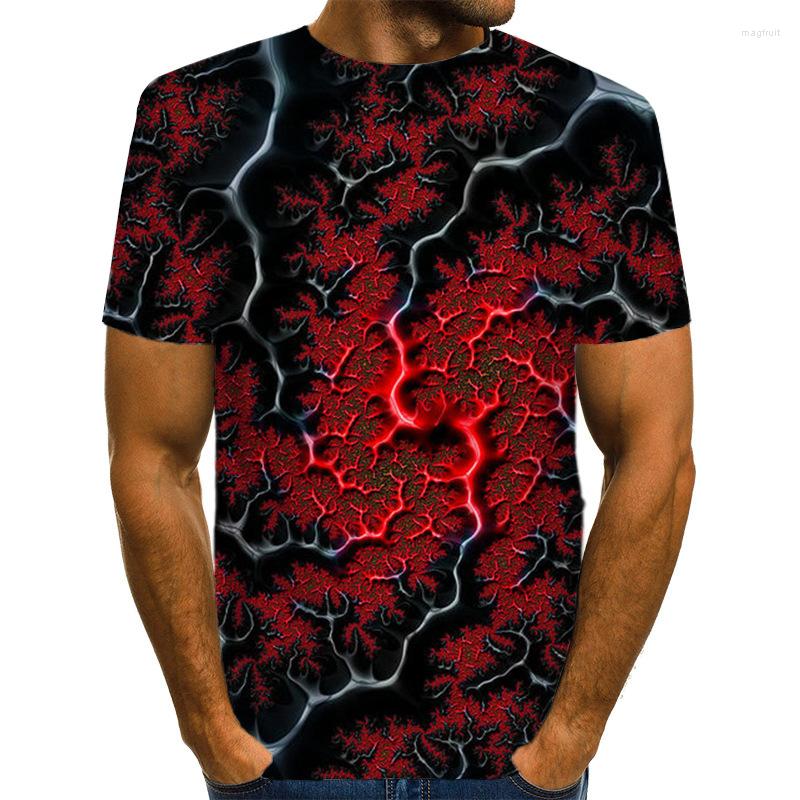 

Men's T Shirts Summer Harajuku T-shirt Fashion 3D Loose Street Off Red Tee Shirt Blood Vessel Printed Tshirt Camisa Masculina, T5