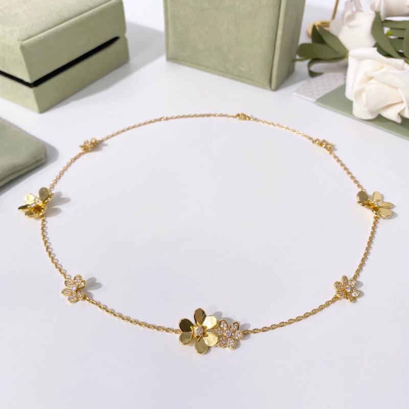 

Pendant Necklaces High Quality Inlay Zricon Flower Choke Short For Women Brand JewelryPendant PendantPendant