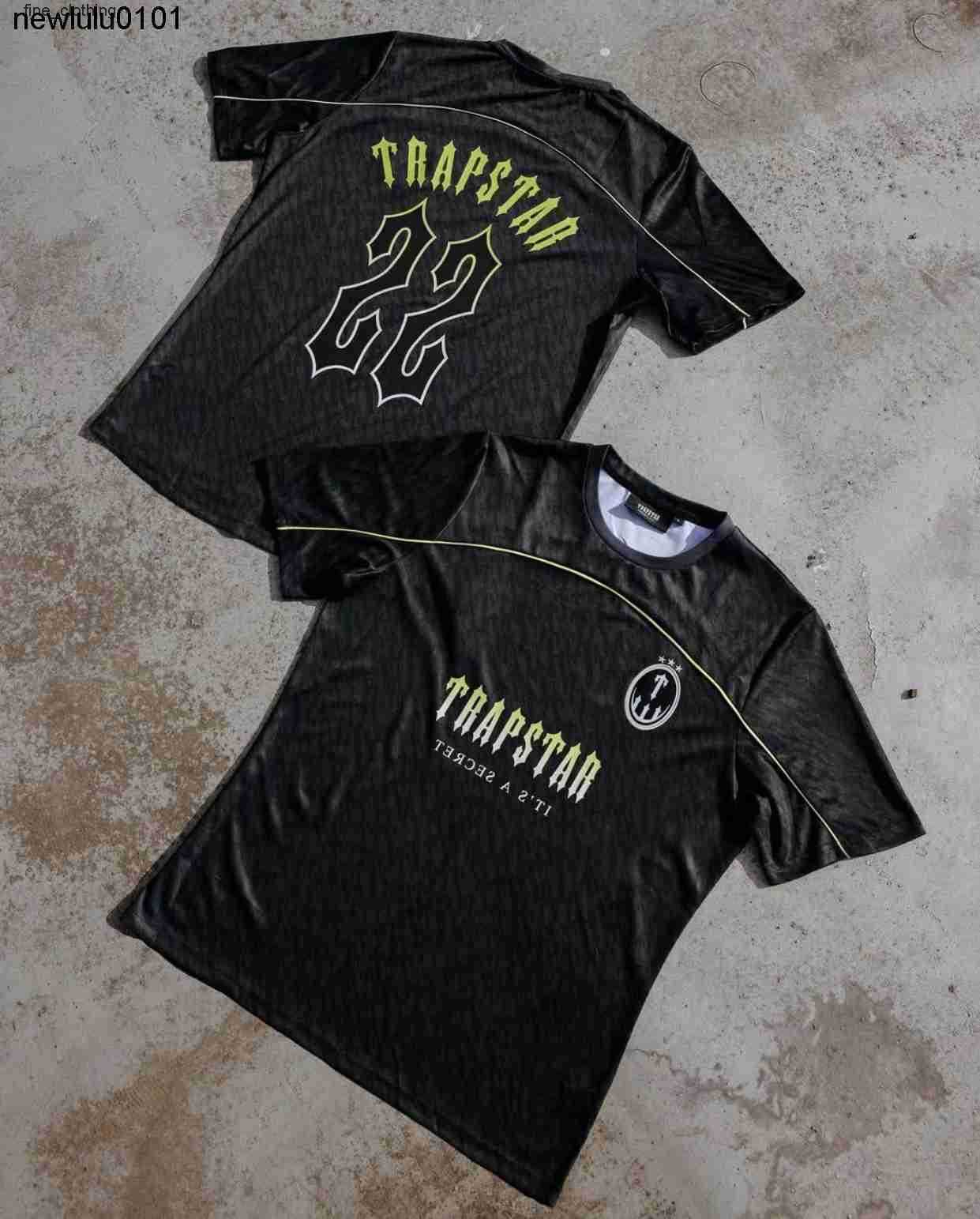 

Men Trapstar tee Football Jersey Summer Loose Casual Quick Short Sleeve Underlay Men Wonmen T-Shirt, Black6