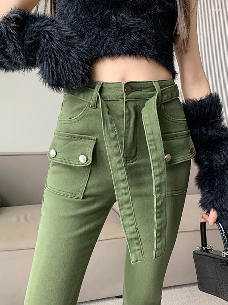 

Women' Jeans Vintage Cargo Pants Baggy Women Fashion 90s Streetwear Pockets Wide Leg High Waist Straight Y2k Denim Trousers Overalls, Blue