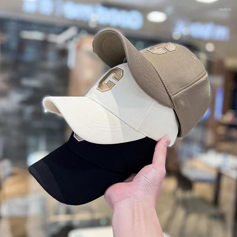 

Berets 23 Hardtop Korean Three-dimensional Embroidery Large C Pineapple Men's And Women's Baseball Cap With Head Deep Top
