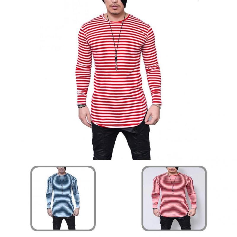 

Men's Casual Shirts Loose Trendy Lightweight Autumn Top Pullover Long Sleeve For Work, Red