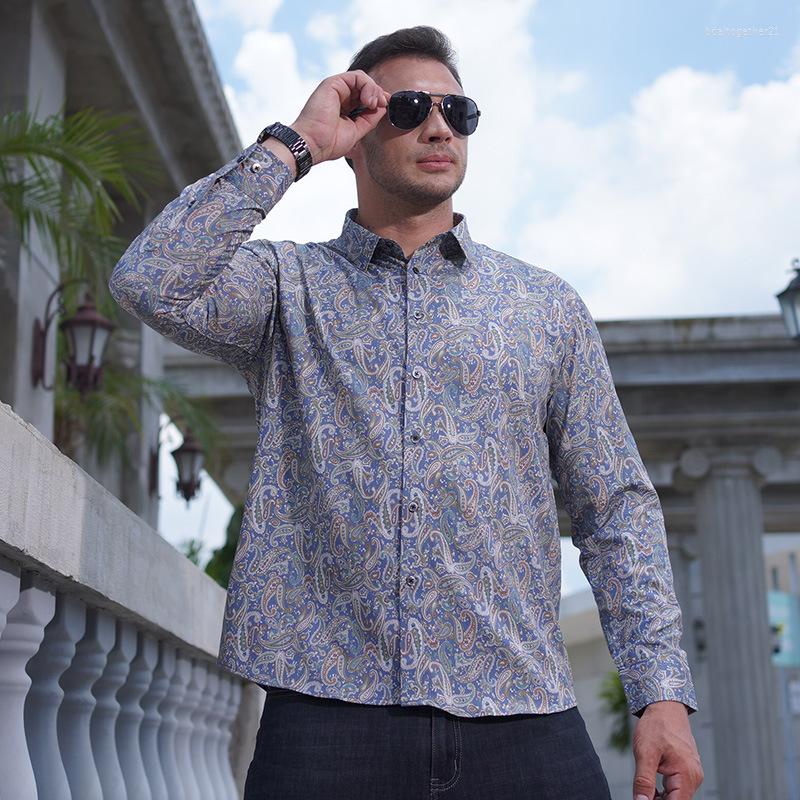 

Men's Casual Shirts High Quality Camisa Masculina Blusas For Men Clothing Ropa Camisas De Hombre Floral Chemise Homme Large Size Blouses