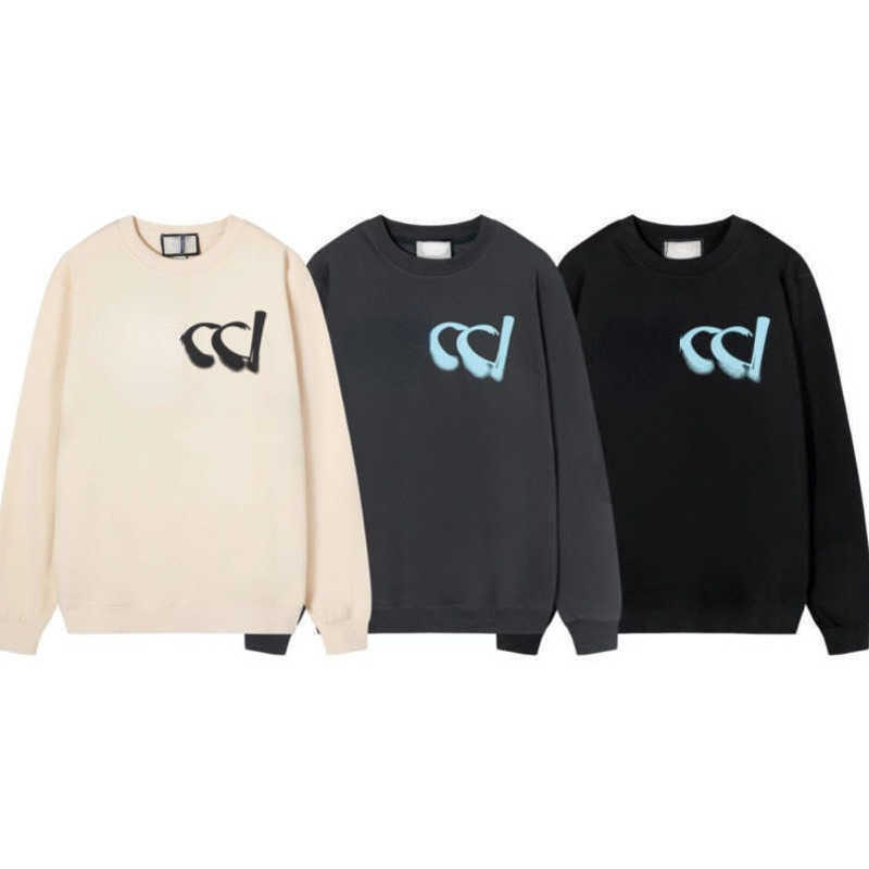 

Cotton Long sleeved T shirt Men Women Sweaters Luxury Designer Sweater Crew Neck Pullover Hoodie Coat Oversize Tshirt M-3XL, Black