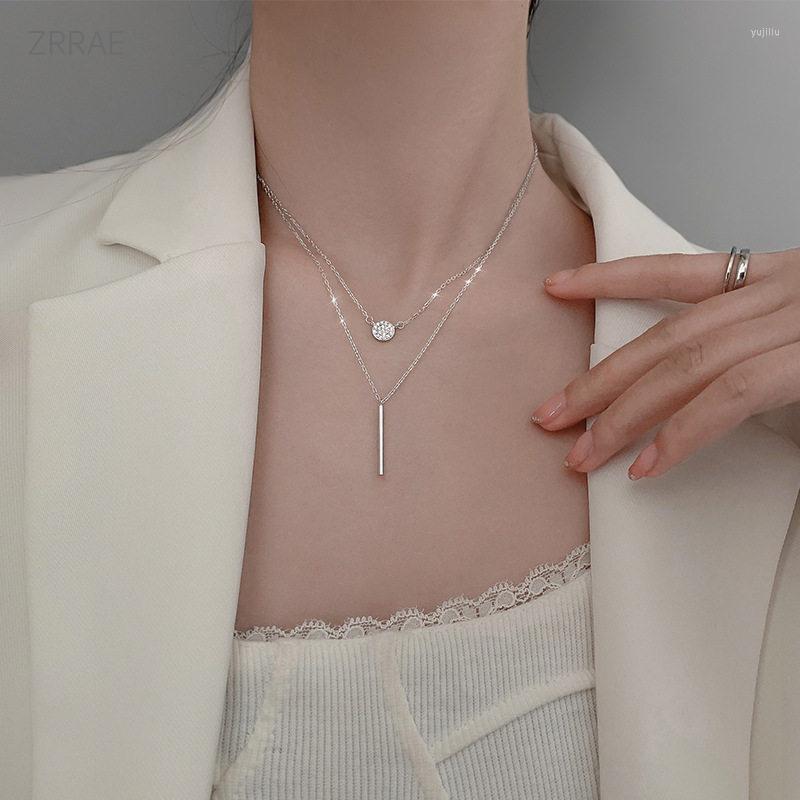 

Chains Simple Necklace Exquisite Double Layer Clavicle Luxury Jewelry Necklaces For Women Chain Pendants KPOP INS Items