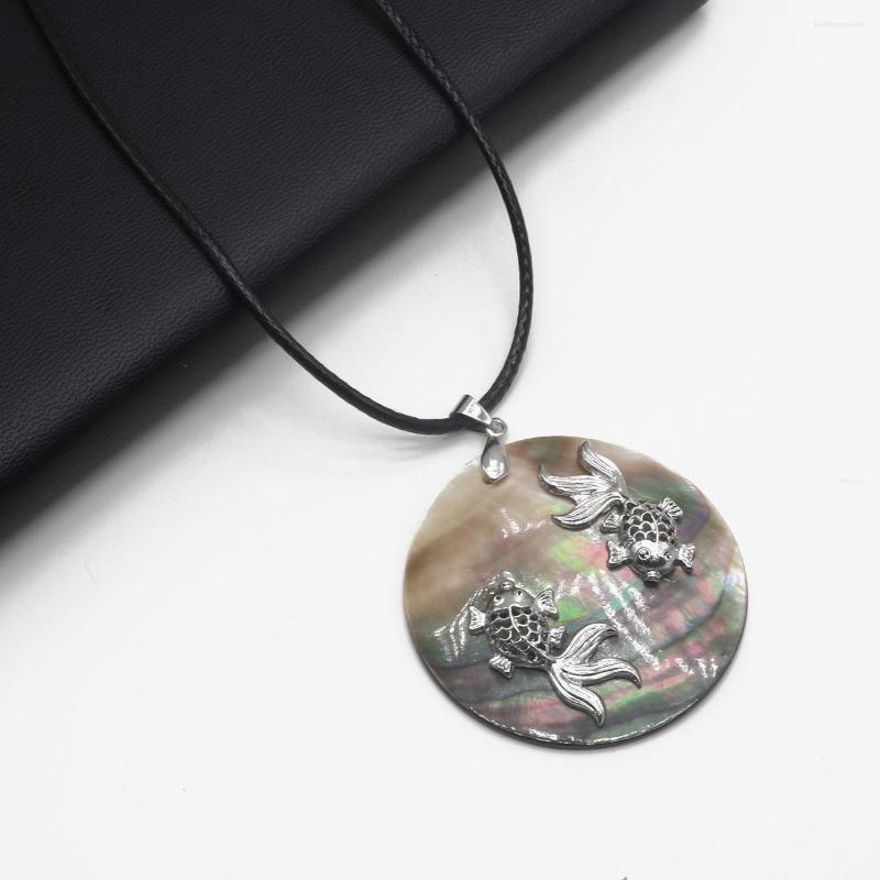 

Pendant Necklaces Natural Shell Pendants Mother Of Pearl Carp Amulet Charms For Jewelry Making Diy Bracelet Accessories