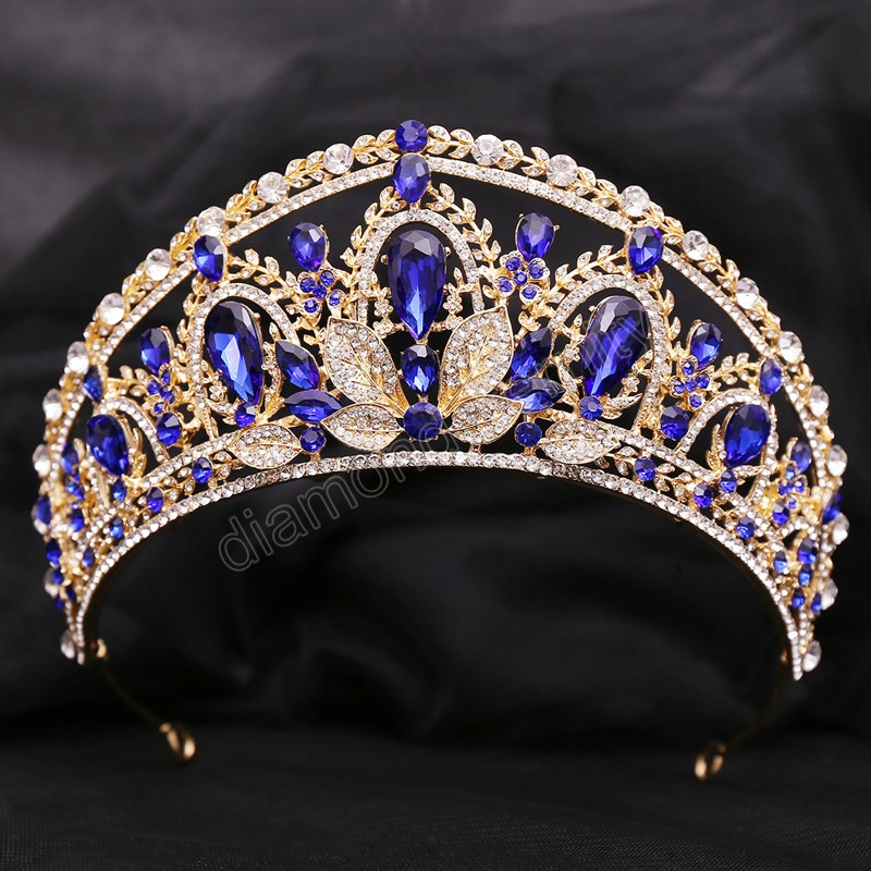 

Korean Royal Crown Hair Accessories Luxury Crystal Tiara For Women Wedding Headdress Party Bridal Hair Jewelry