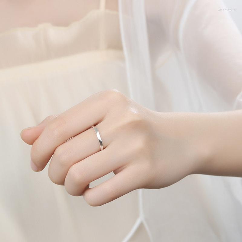 

Wedding Rings Silver Color Simple Creative Thin Phalanx Index Finger Resizable For Women Korean Fashion Jewelry