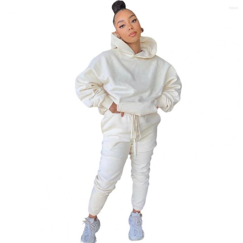 

Women' Two Piece Pants Winter Sets Women Tracksuit Sports Suit 2023 Autumn Trouser Suits Female Sweatshirt Solid Top Hoodie Sportswear, Khaki