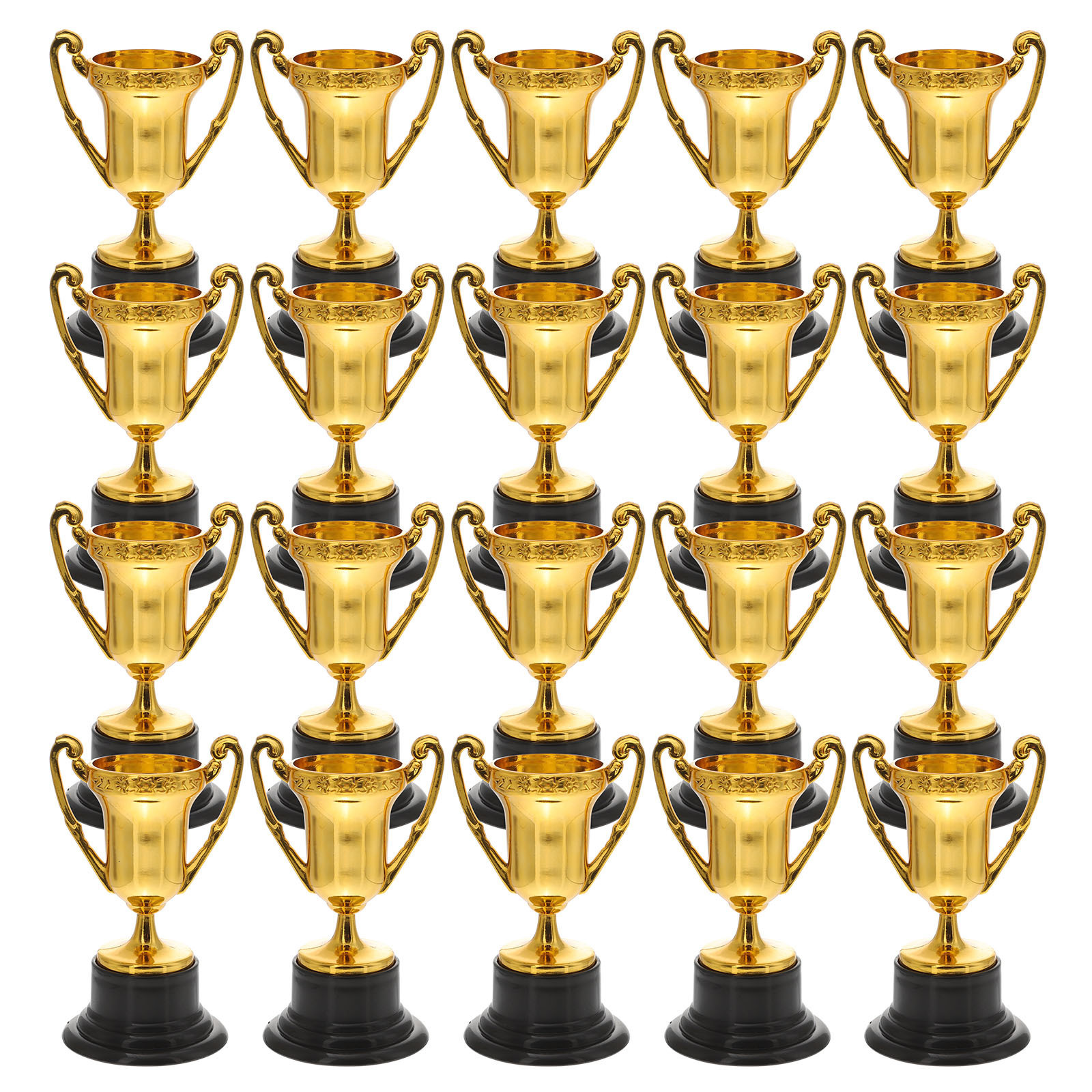 

Cheerleading 20Pcs Kids Reward Trophy Plastic trophy children reward toys trophy Prize Cup Children Reward Prizes Small Cup with Base Golden 230420