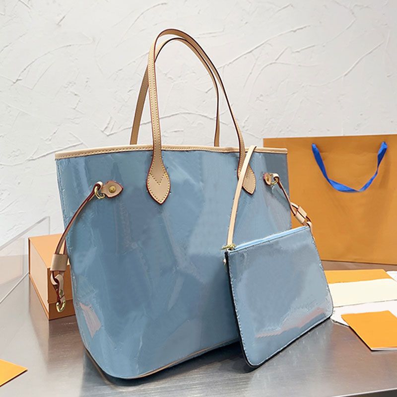 

High quality luxury patent leather bag shopping bag printing embossing old flower letter high-capacity handbag purse hook closure lace casual shoulder bag, Red