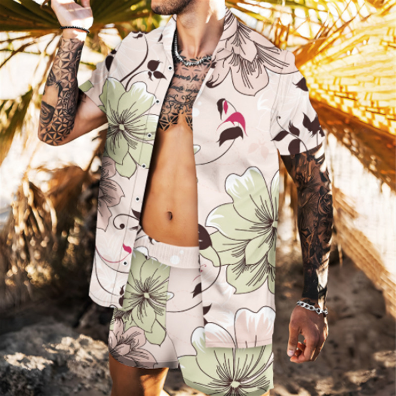 

Mens Tracksuits Year casual fashion style summer mens trend 3D creative printed casual shirt short sleeve shorts mens cover 230419, 21