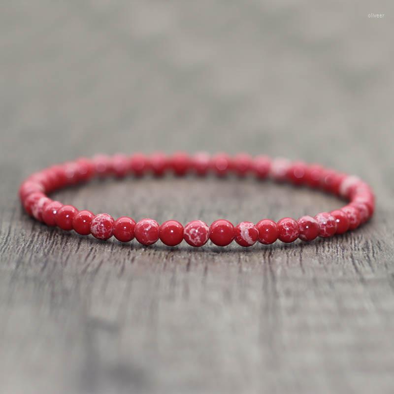 

Strand Natural Imperial Stone Bracelet Minimalist 4mm Multicolor Small Beads Braclet Yoga Meditation Men Women Braslet Handmade Jewelry
