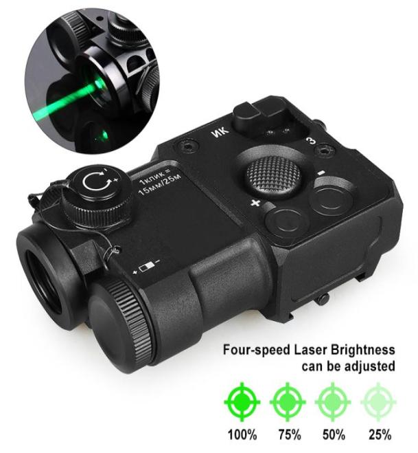 

Hunting Scope PERST4 2022 New Upgrade Aiming Laser PEQ Green IR Laser Airsoft Tactical can reset to zero brightness adjust huntin1219382