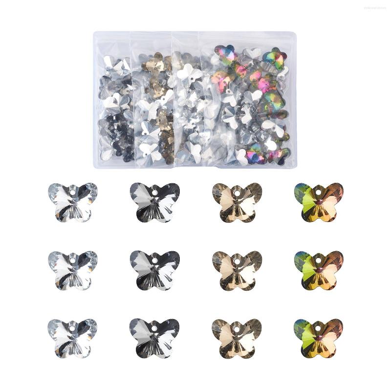 

Charms 1 Box AB Color Handmade Faceted Electroplated Glass Pendants For DIY Bracelets Necklace Jewelry Making Accessories