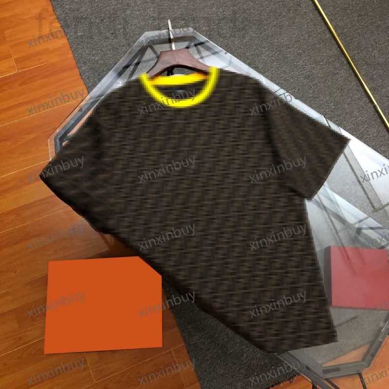 

Men's Plus Tees & Polos luxurious Men designer Tee t shirt 23ss Roma Double letter jacquard fabric short sleeve cotton women Black blue White Khaki XS-L E79C, 02