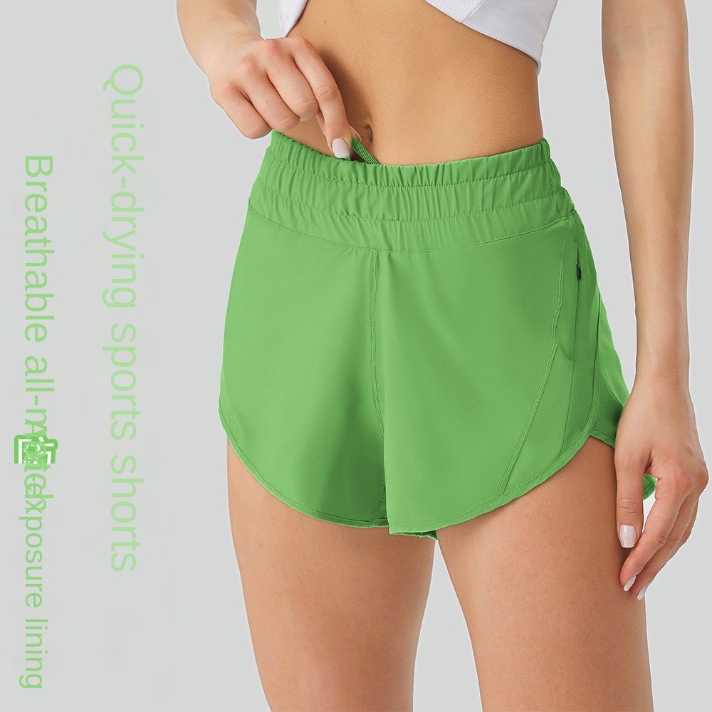 

Summer yoga shorts with a new high quality fitness pants women running 2 side pockets tennis luxury designers LL zippered yoga shorts black outdoor sportswear