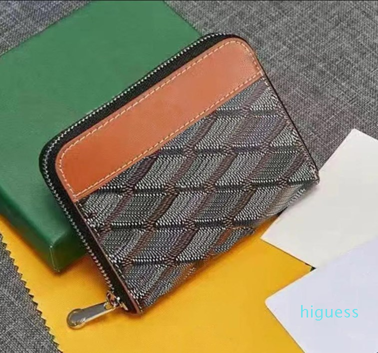 

Designer-Coin Purses Wallets men women Holders cowhide Folded in half card holder, Red