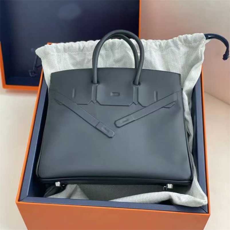

Birkin H erms fashion Handbag dermis Family Shadow Temperament Large Capacity Shoulder Leather Women'sqq with h logo, Black small