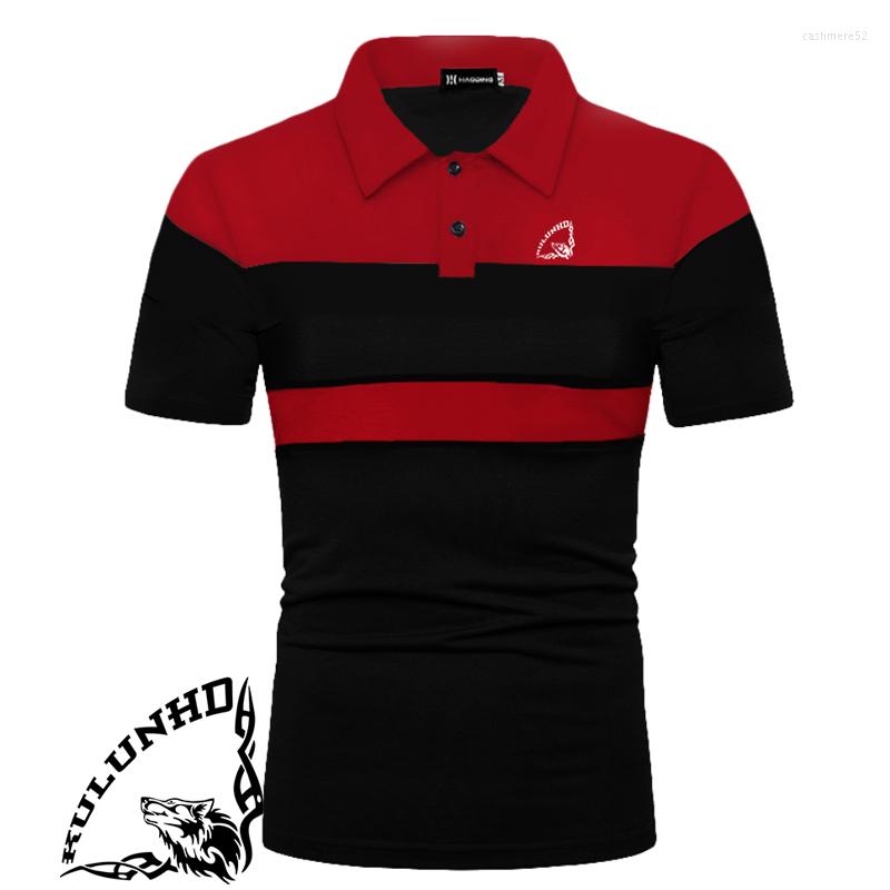 

Men's Polos Fashion Men Short Sleeve Printed Polo Shirt, White