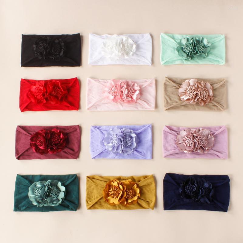 

Hair Accessories Children's Band Baby Flower Headband Super Soft Skin Fitting Nylon Turban Kids Headwear